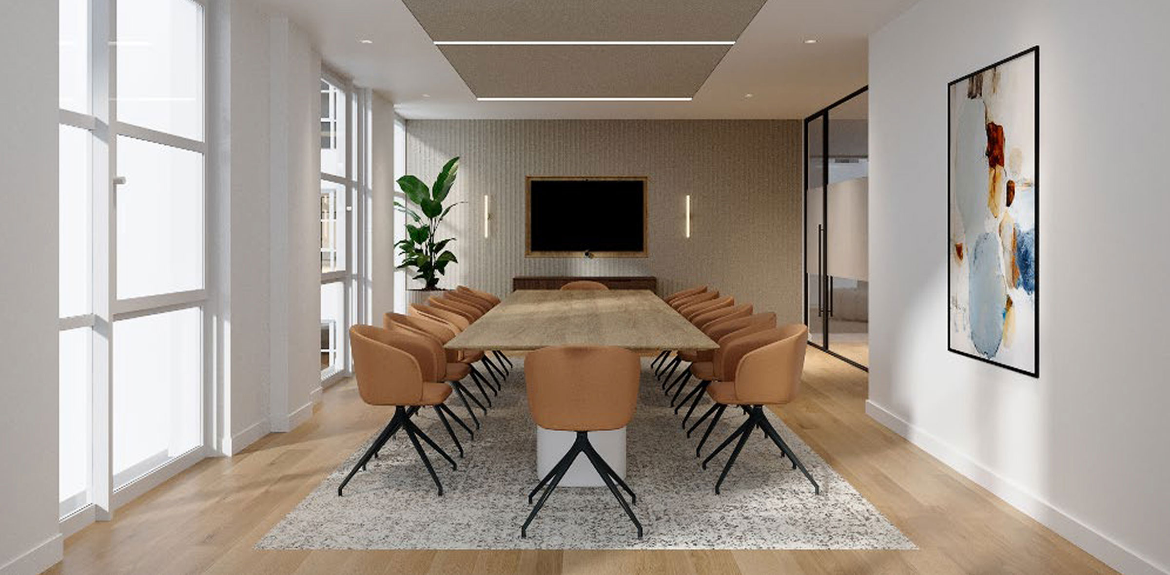Indicative boardroom - Fourth-floor completing Q3 2026